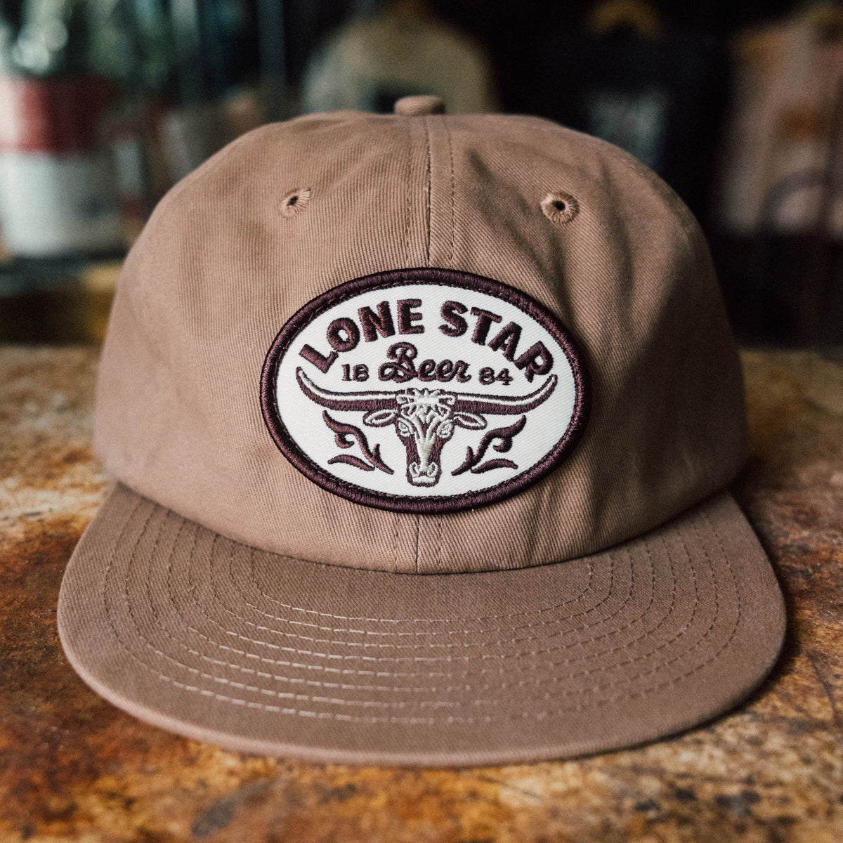 Longhorn Patch Strapback Cap